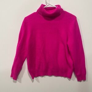 Charter‎ Club Luxury Cashmere Turtleneck Sweater Bright Pink Petite